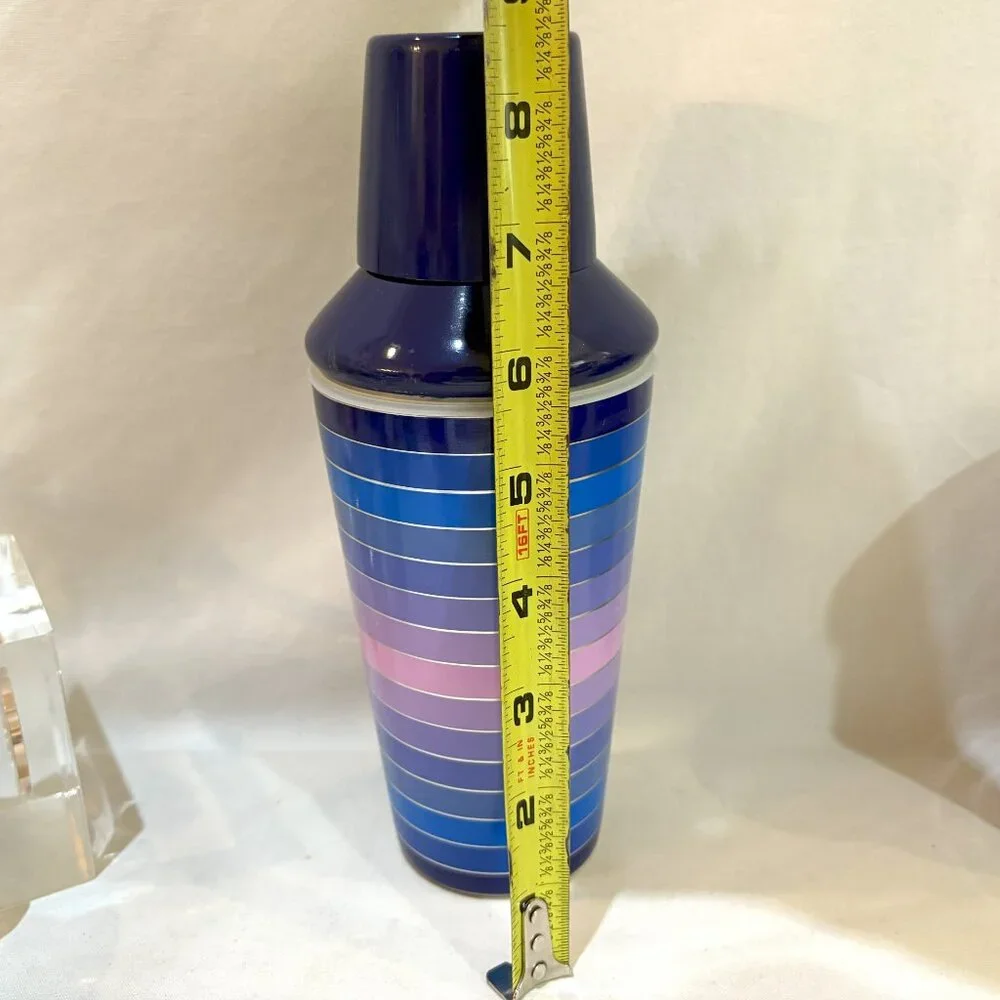 Jonathan Adler Scala Cocktail Shaker Modern Barware 18.4 oz Stainless Steel